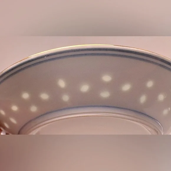 VTG Chinese Rice Eyes Porcelain Tea Cup/Sake Cup/Saucer Jingdezhen 3 Piece Set - Picture 10 of 10